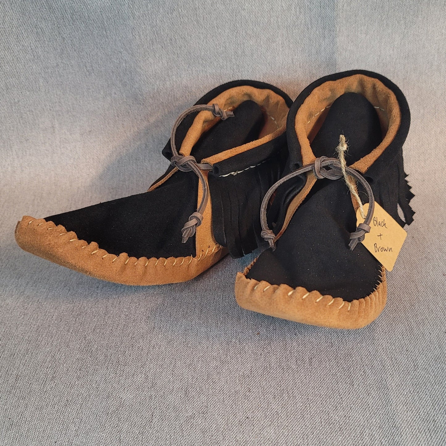 Men's Two Tone Leather High top Moccasins