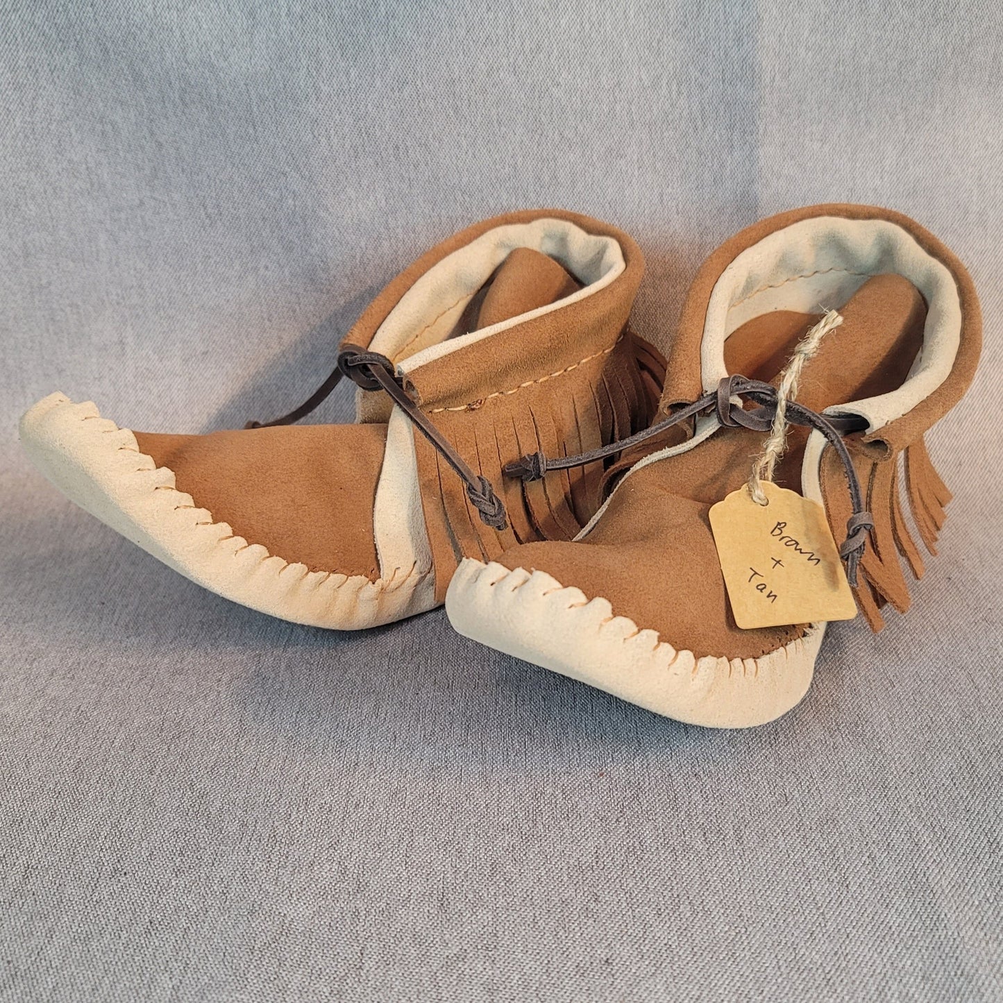 Men's Two Tone Leather High top Moccasins