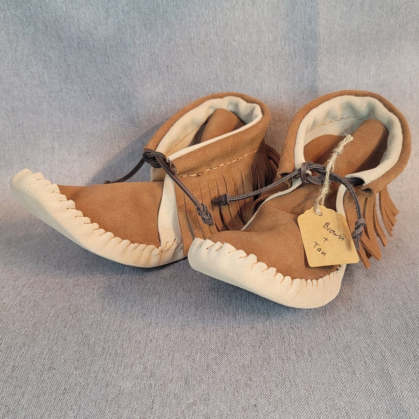 Men's Two Tone Leather High top Moccasins