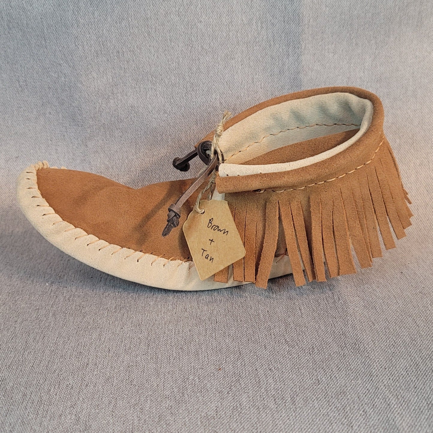 Men's Two Tone Leather High top Moccasins