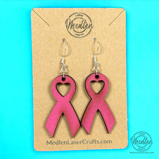 Breast Cancer Ribbon Earring