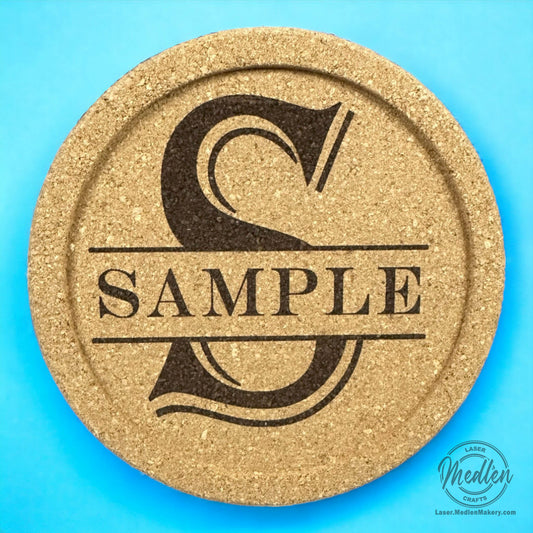 Deluxe Cork Coasters with Rim - Customized