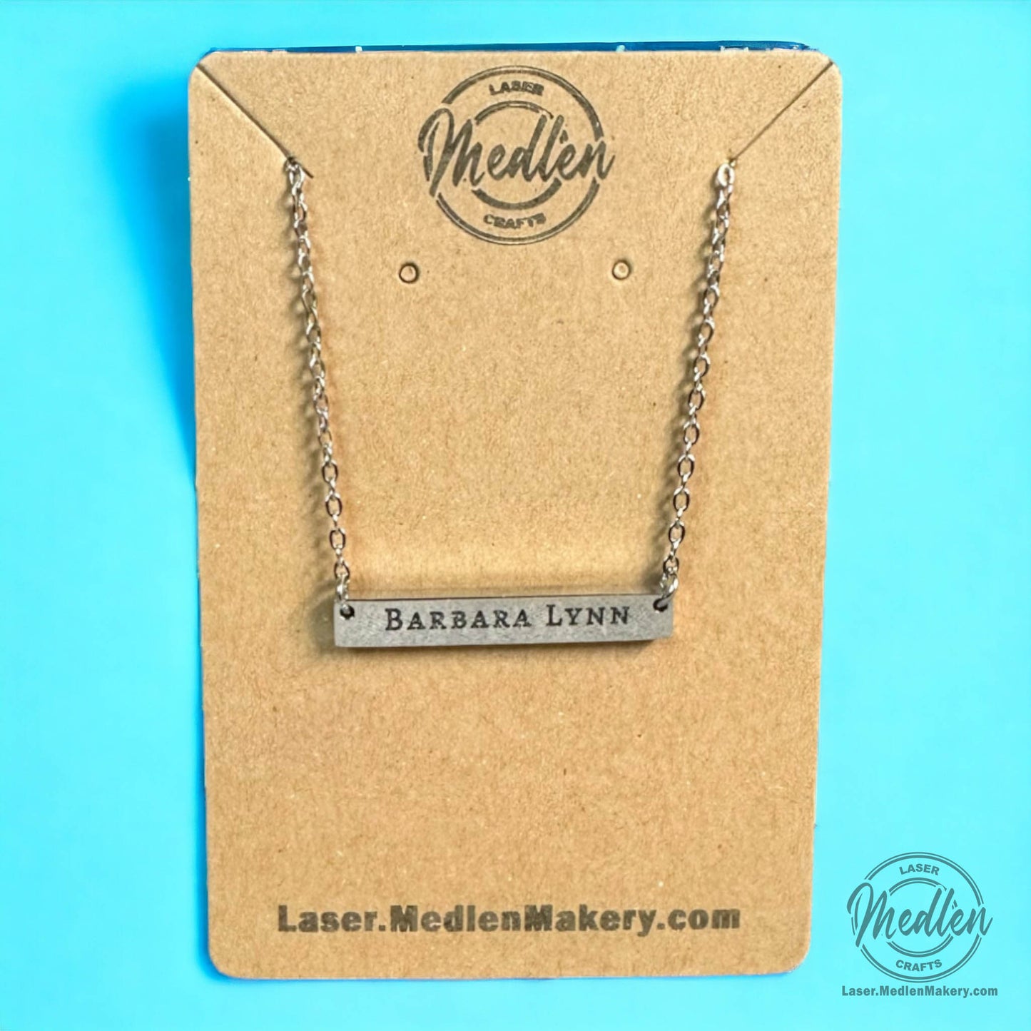 Stainless Steel Bar Necklace - 5 Colors