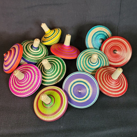 Color Wood Spin Top